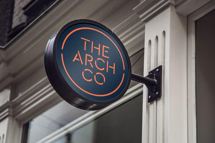 The Arch Co. signage